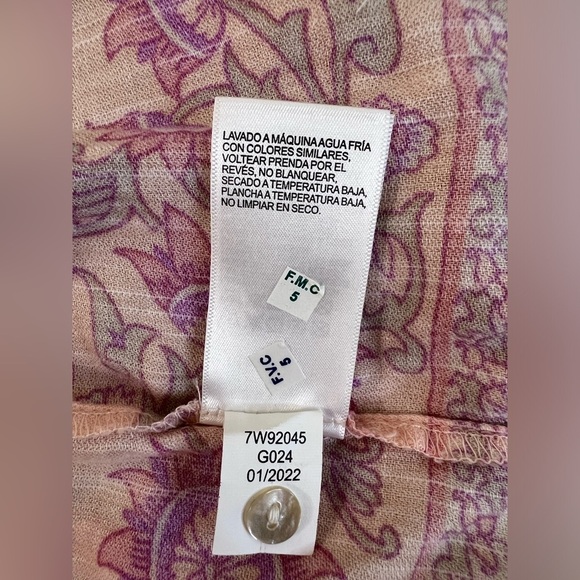 Lucky Brand Women's Mixed Print Tie Sleeve Tiered Dress Large NWT - Picture 13 of 14